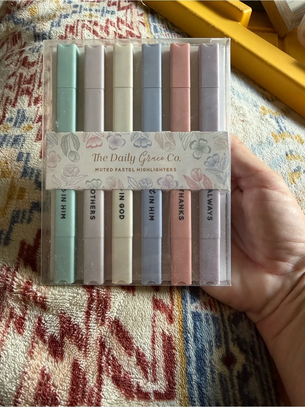 Muted Pastel Highlighter Set - 6 Pack (Mint, Cream, Blue, Pink, Lavender)